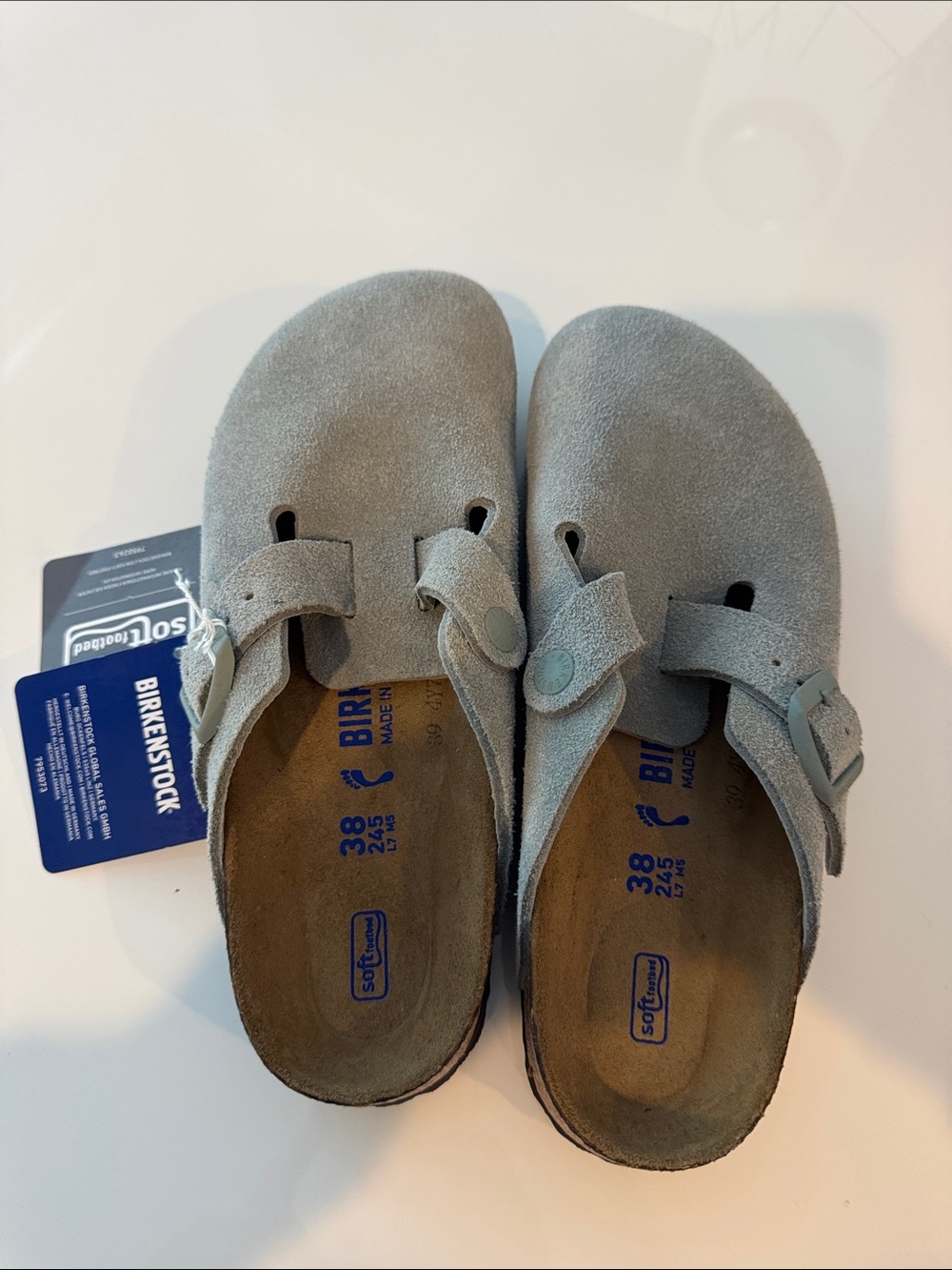 Birkenstock Boston Soft Footbed Clogs - Pure Sage